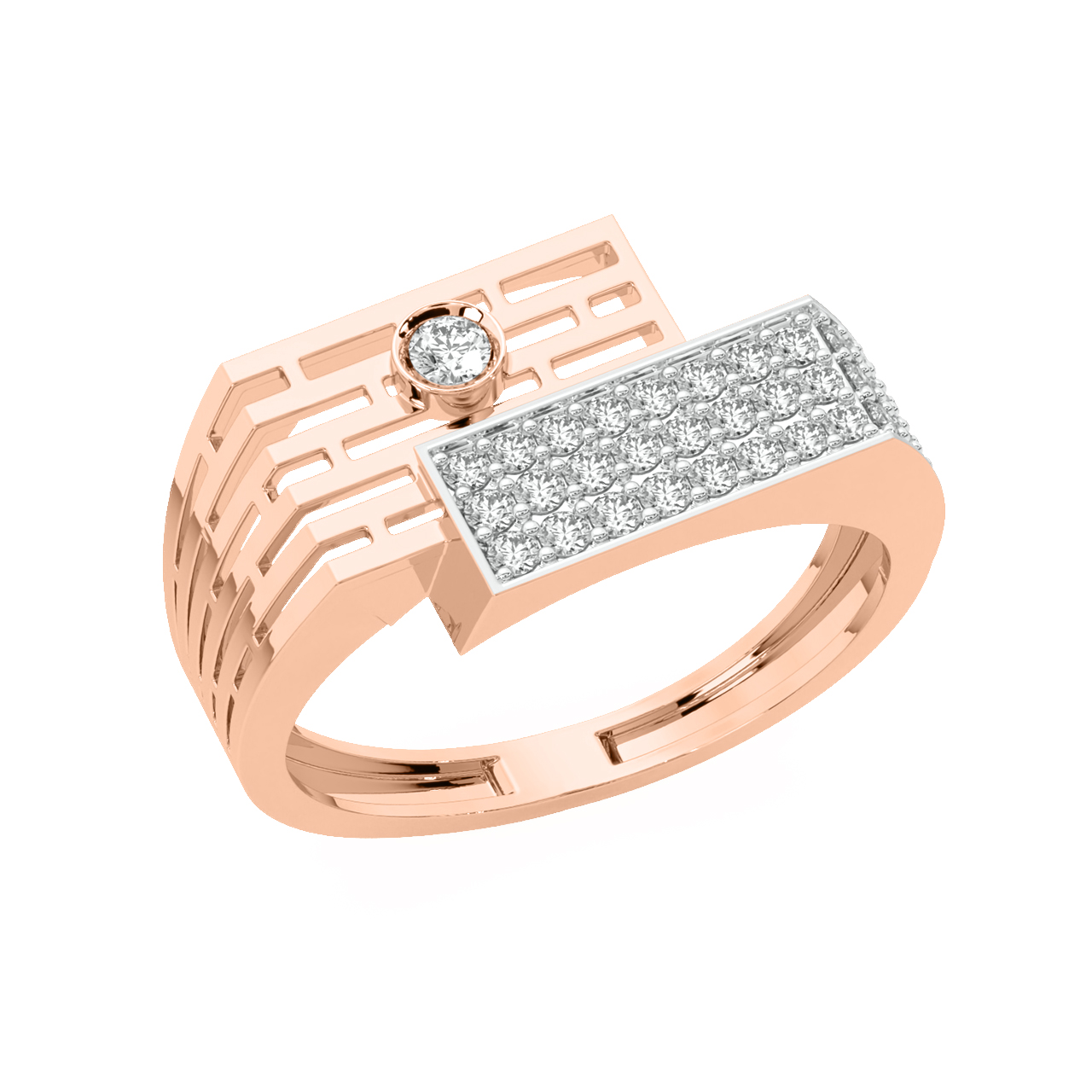 Sandra Round Diamond Ring For Men